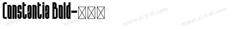 Constantia Bold字体转换